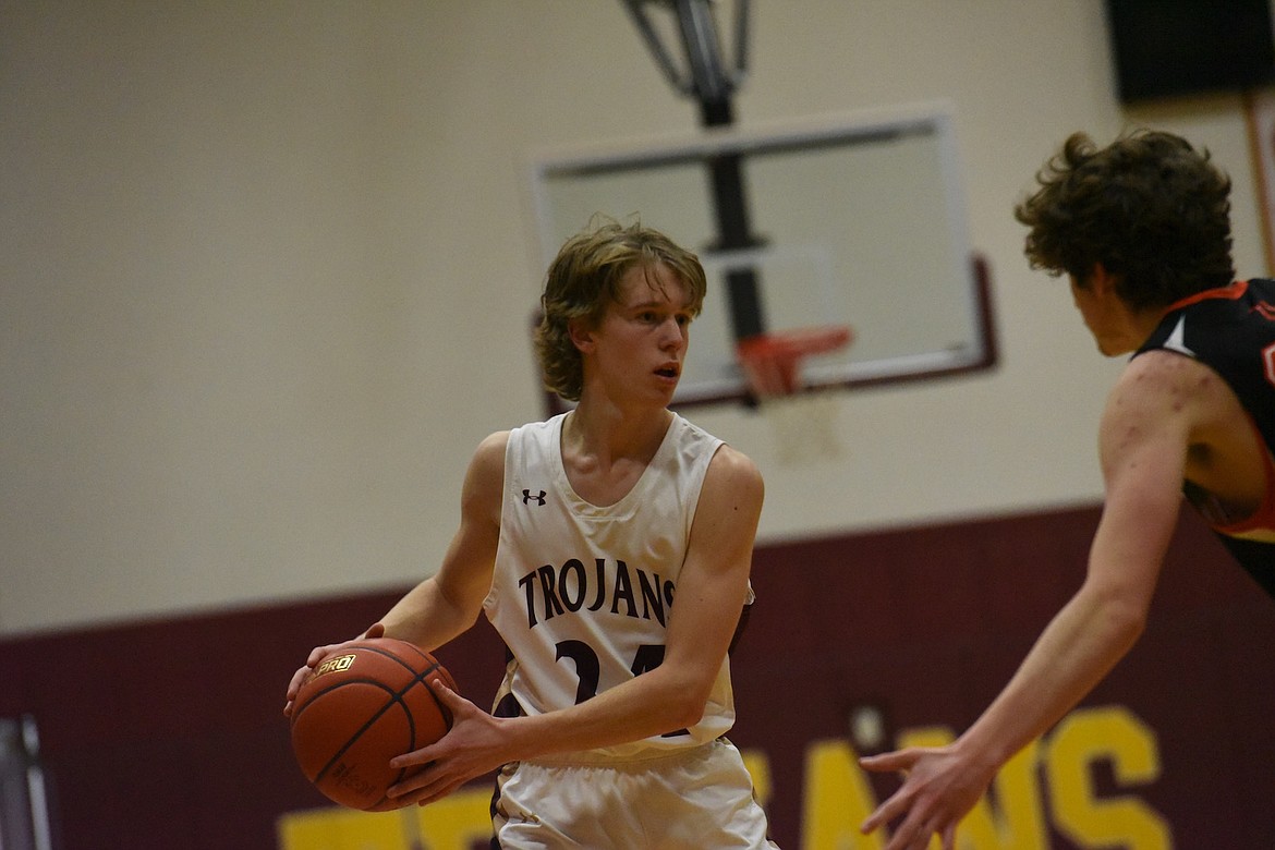 Troy's Cody Todd scored 10 points against Plains in Saturday's game. (Scott Shindledecker/The Western News)