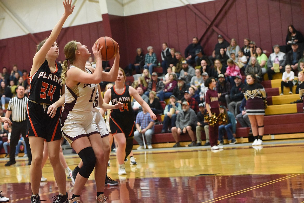Troy's Autumn Fisher scored seven points against Plains in Saturday's game. (Scott Shindledecker/The Western News)