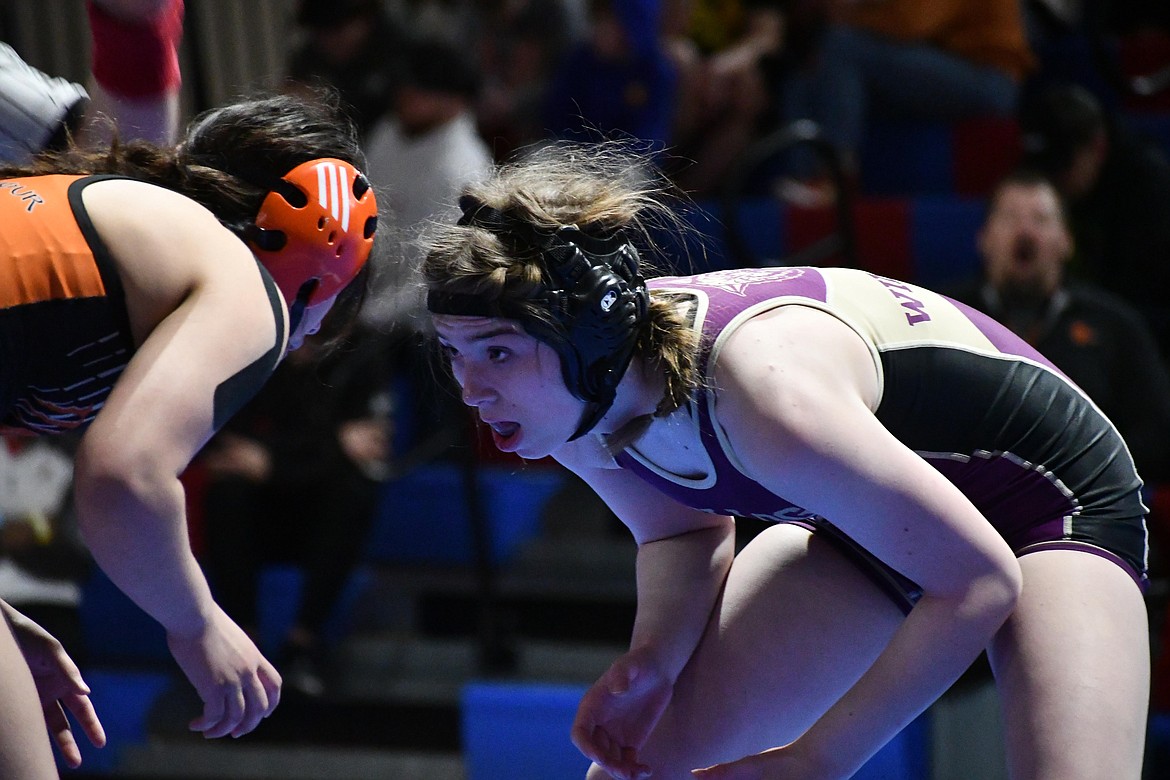 Kellogg's Izzy Davis looks for an opening during a match at the North Idaho Rumble.