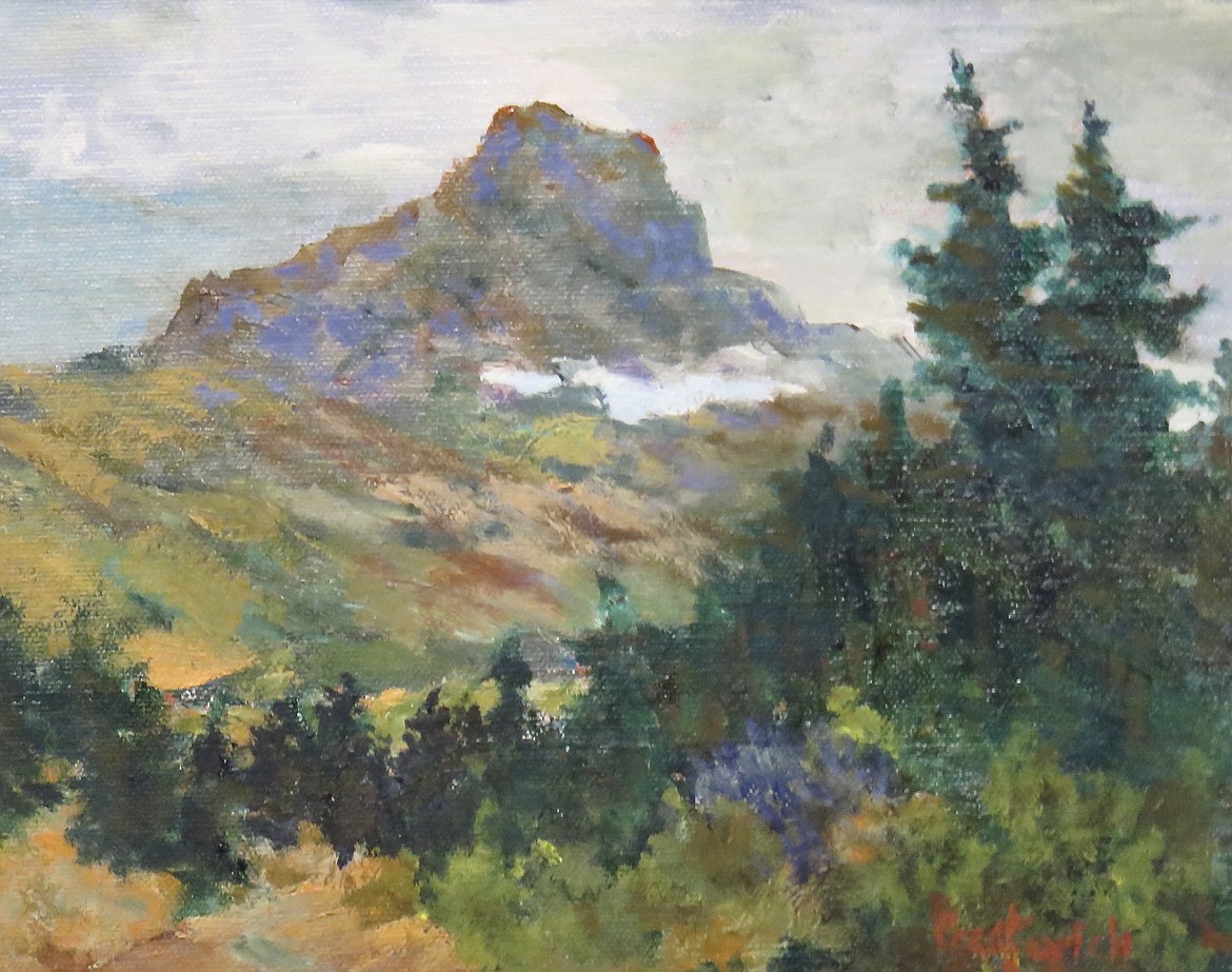 One of the impressionist mountainscapes by Ronald Prestwhich in the “Mad About Mountains & Aspens” exhibition at the Phillips Studio & Gallery on display Feb. 3 through Feb. 25. (Photo courtesy of Phillips Studio & Gallery).