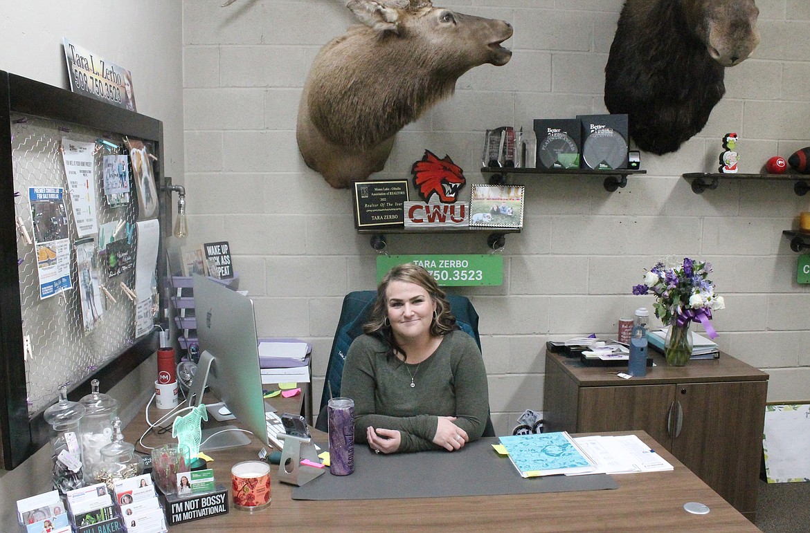 Tara Zerbo in her office at Better Homes and Gardens Real Estate Gary Mann Realty. Zerbo was recently named Realtor of the Year by the Moses Lake-Othello Association of Realtors.