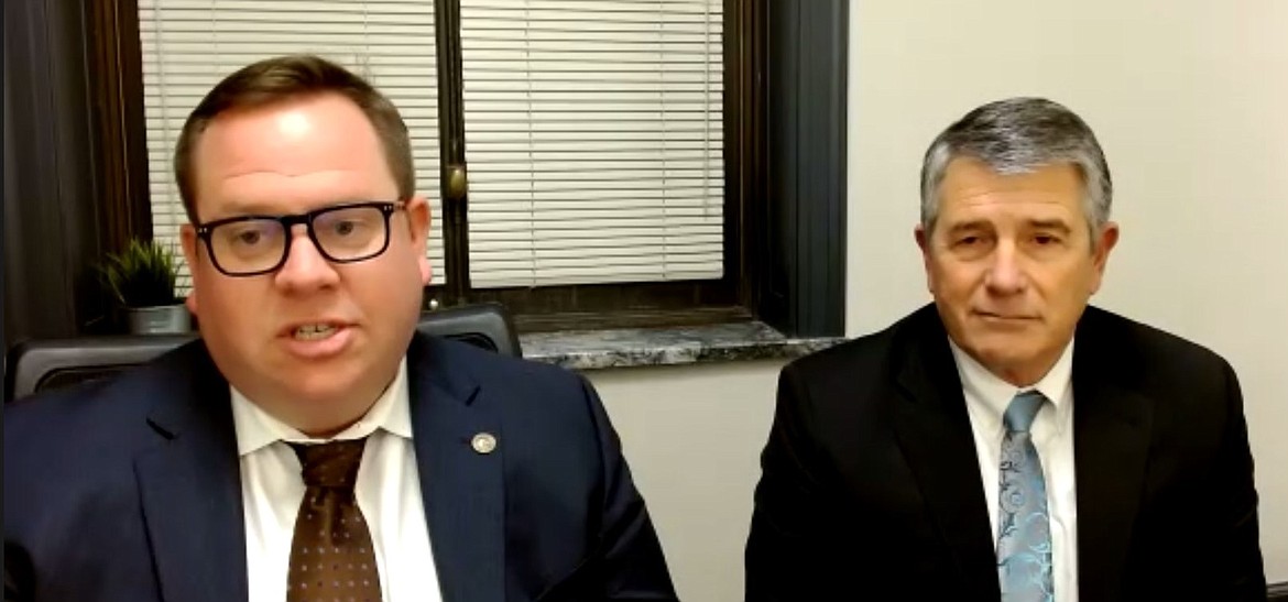 District 12 State Representatives Mike Steele (R-Chelan), left, and Keith Goehner (R-Dryden), right, held a virtual town hall Wednesday evening, allowing constituents to ask questions about the current legislative session, bills and any concerns they may have.