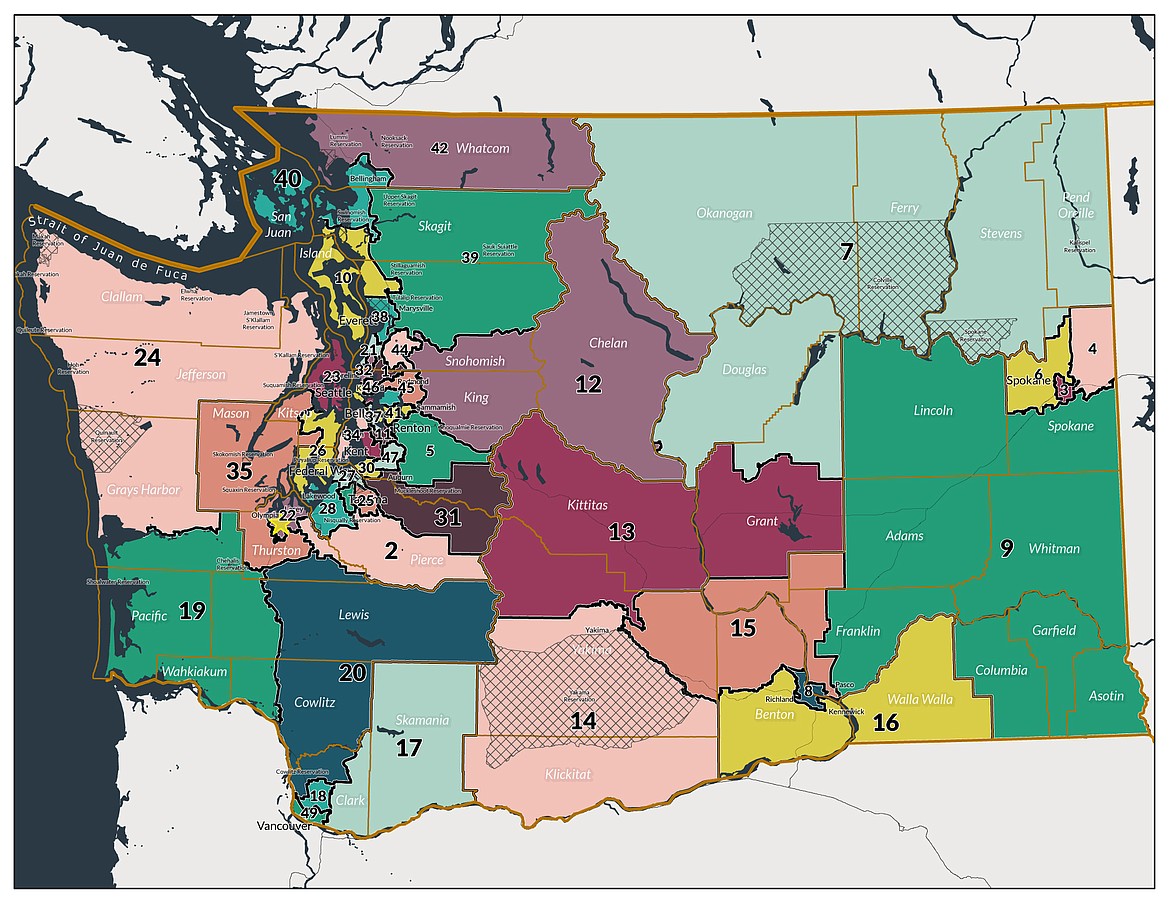 The 12th District, after redistricting finalization in 2022, includes Chelan County, a small part of Douglas County and parts of Snohomish and King counties.