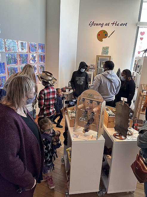 Attendees enjoy art at the Moses Lake School District's preschool art show in 2022. The annual event is coming up on Feb. 11 at the Moses Lake Museum & Art Center.