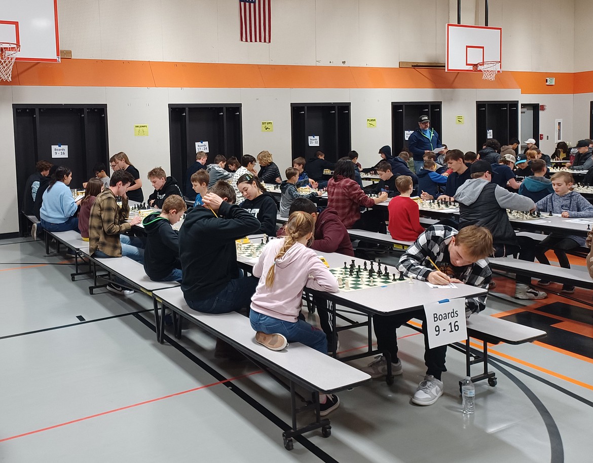 A hundred young players squared off at 50 chessboards Saturday at Parkway Elementary School in Ephrata for the 16th Waypoint Foundation Scholastic Chess Tournament.