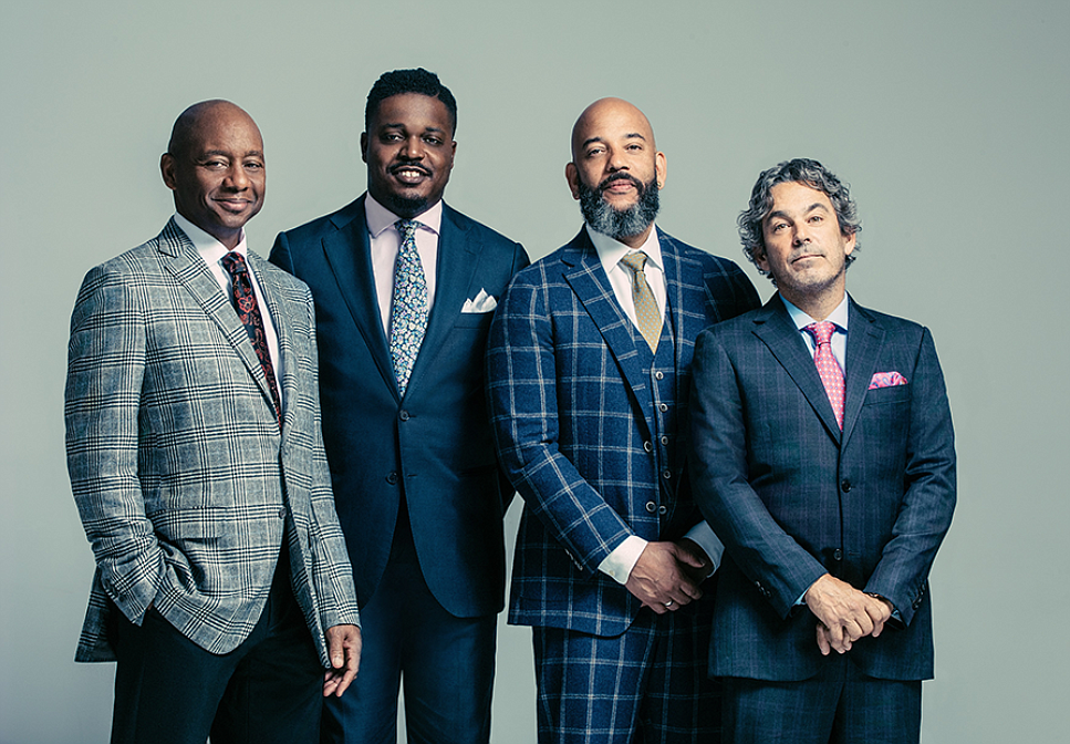 Branford Marsalis quartet, performing at 7:30 p.m. Feb. 13 at the Wachholz College Center. (Photo courtesy of Wachholz College Center)