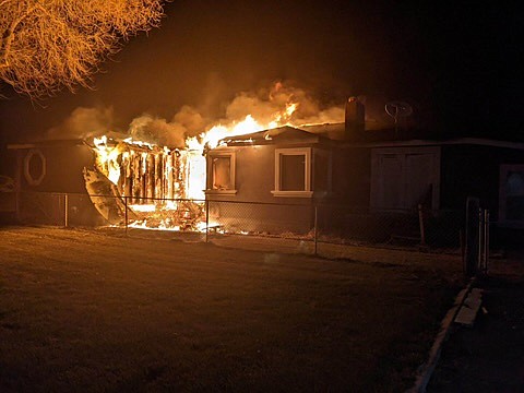 A fire gutted a single-family home on Road 9 SE south of Warden early Tuesday morning. According to Grant County Fire District 4 Chief Kevin Whitaker, the house — the only residence on Road 9 SE — was a complete loss.