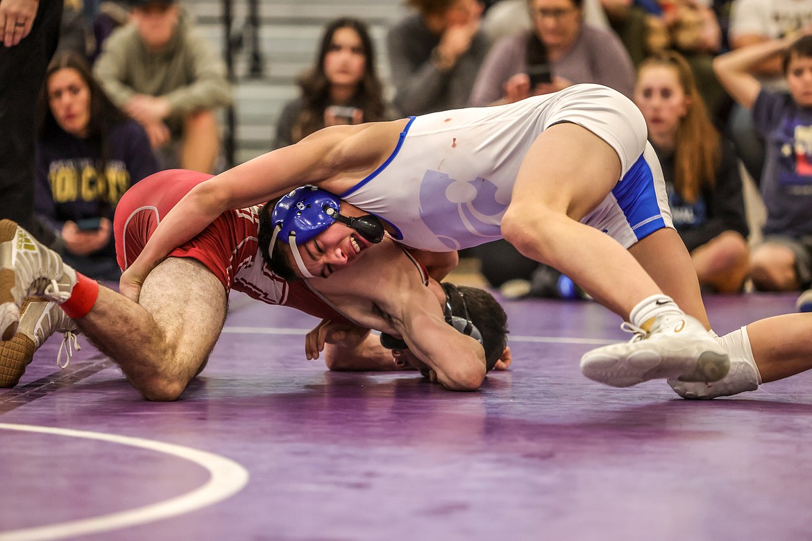 Sophomore Dylan Delorme competes in Polson at the divisional meet on Saturday. (JP Edge photo)