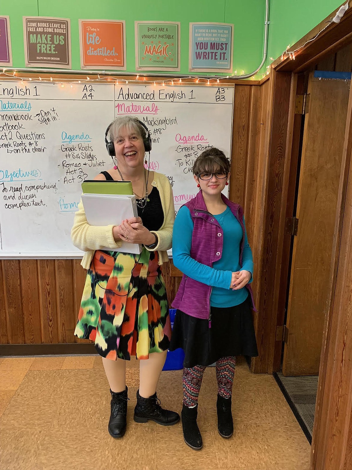 Keilynn Weilacher and Mrs. Barrick also enjoyed spirit week at Libby Public Schools. (Photo courtesy Libby Public Schools)