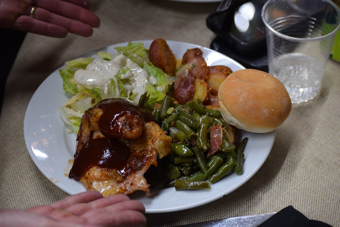 Catering at the Country Sweethearts event was provided by Michael’s on the Lake. The menu included baby back ribs, BBQ chicken, roasted red potatoes, Caesar salad, green beans with bacon and rolls. A variety of nonalcoholic and adult beverages were also available.