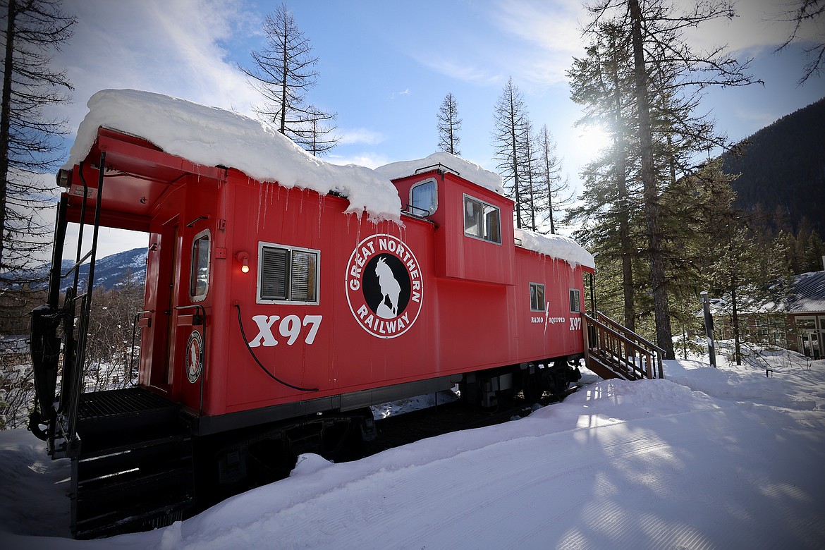 One of the cabooses available to stay in at the Izaak Walton Inn Thursday, Feb.9, 2023. (Jeremy Weber/Daily Inter Lake)