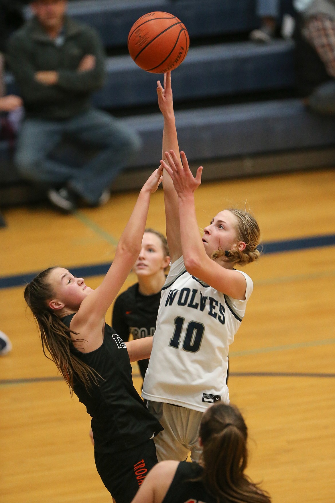 JASON DUCHOW PHOTOGRAPHY
Avery Waddington of Lake City puts up a shot against Post Falls in the 5A Region 1 girls basketball second-place game Thursday night at Lake City.