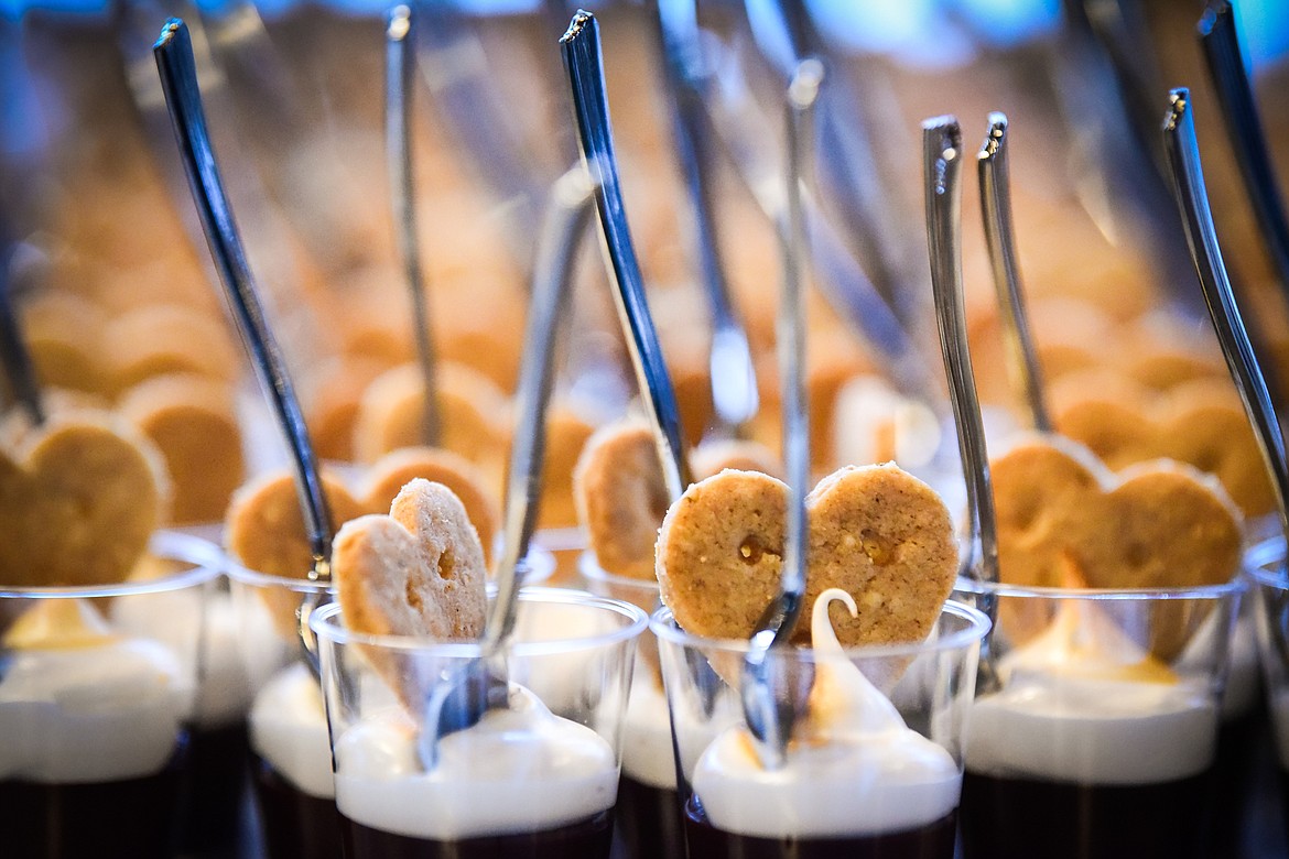 S'mores in a Cup at Bonelli's Bistro, made by Bonelli's baker Megan Groves, during the Chocolate Affair event held by the Kalispell Downtown Association on Friday, Feb. 10. (Casey Kreider/Daily Inter Lake)