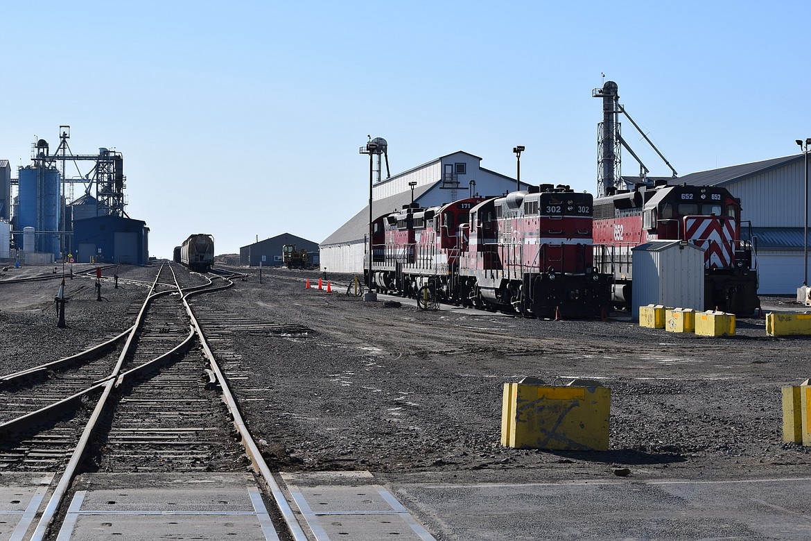 The Columbia Basin Railroad terminal in Warden on a cold, crisp and clear Saturday morning.