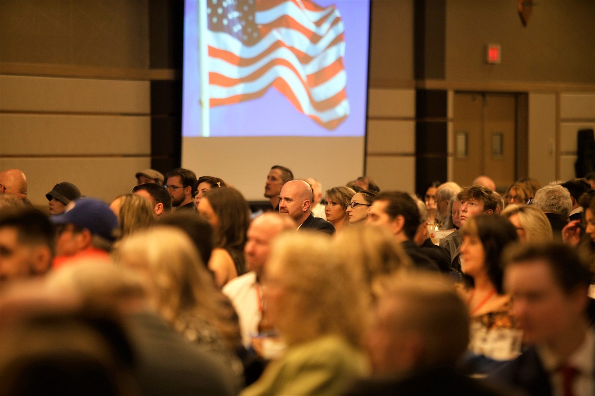 The crowd listens during the annual Lincoln Day Dinner at The Coeur d'Alene Resort on Saturday.