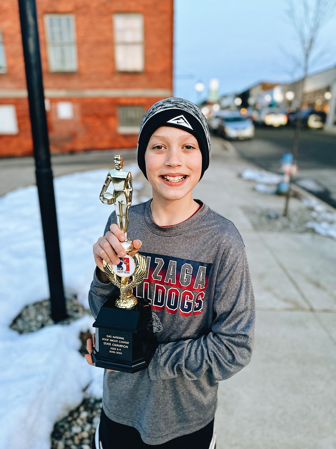 Courtesy photo
Keaton Knoll of Hayden took first place in the boys 8-9 year-old division at the state Elks Hoop Shoot on Feb. 11 in Kellogg. Keaton is headed to regionals March 25 in Pasco, Wash. Earlier, Keaton won his age group at his school competition at Atlas Elementary (Dec. 13), the Coeur d'Alene Lodge championships (Jan. 7) and districts in Kellogg (Jan. 28).