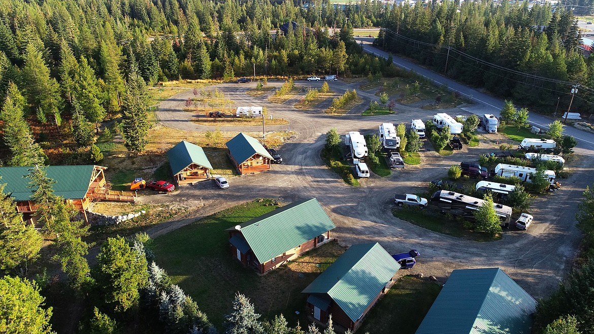 Aerial view of North Haven Campground.