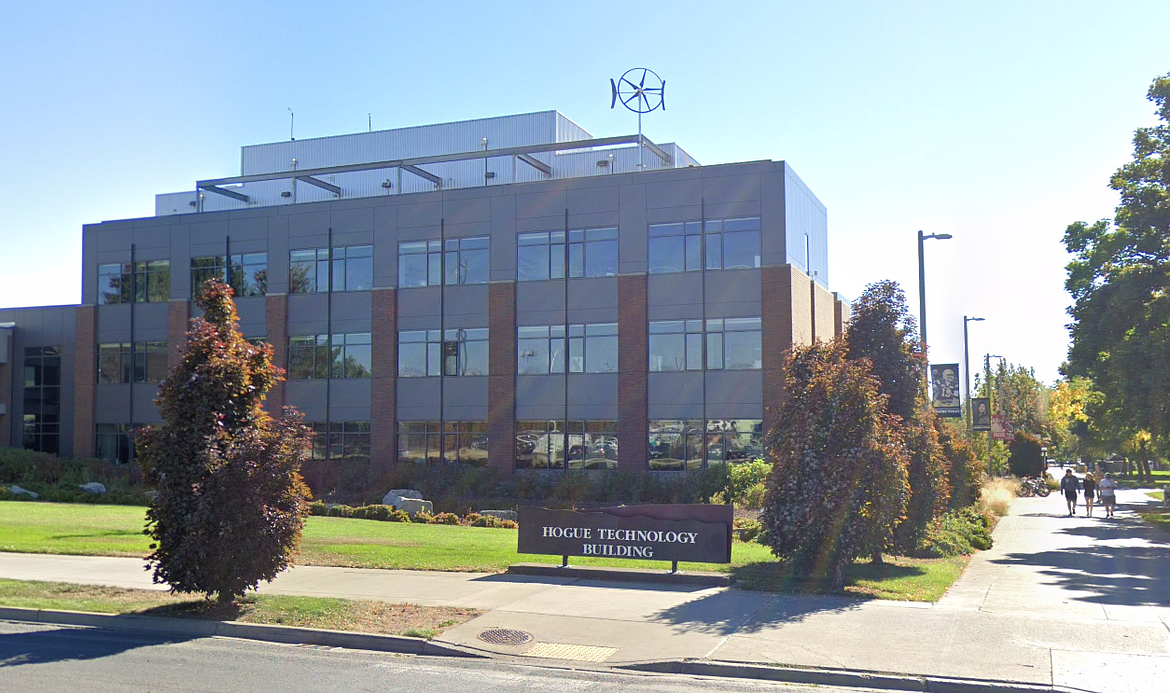 The Hogue Technology Building on the Central Washington University campus in Ellensburg. The campus has a higher than average number of Fulbright scholars among its alumni and faculty.