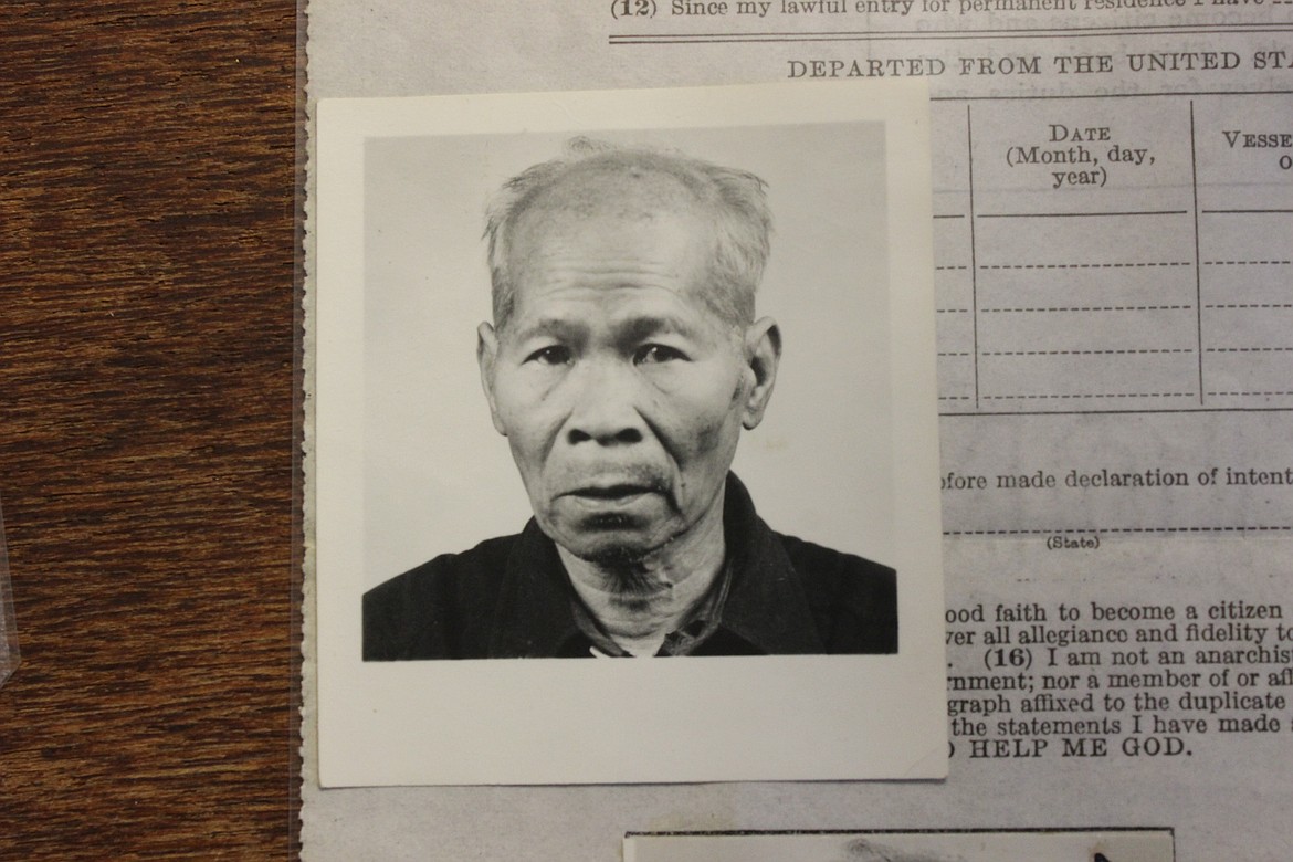 78-year-old Mar You, a photo included with his citizenship papers from 1944. (courtesy of the Northwest Montana History Museum)