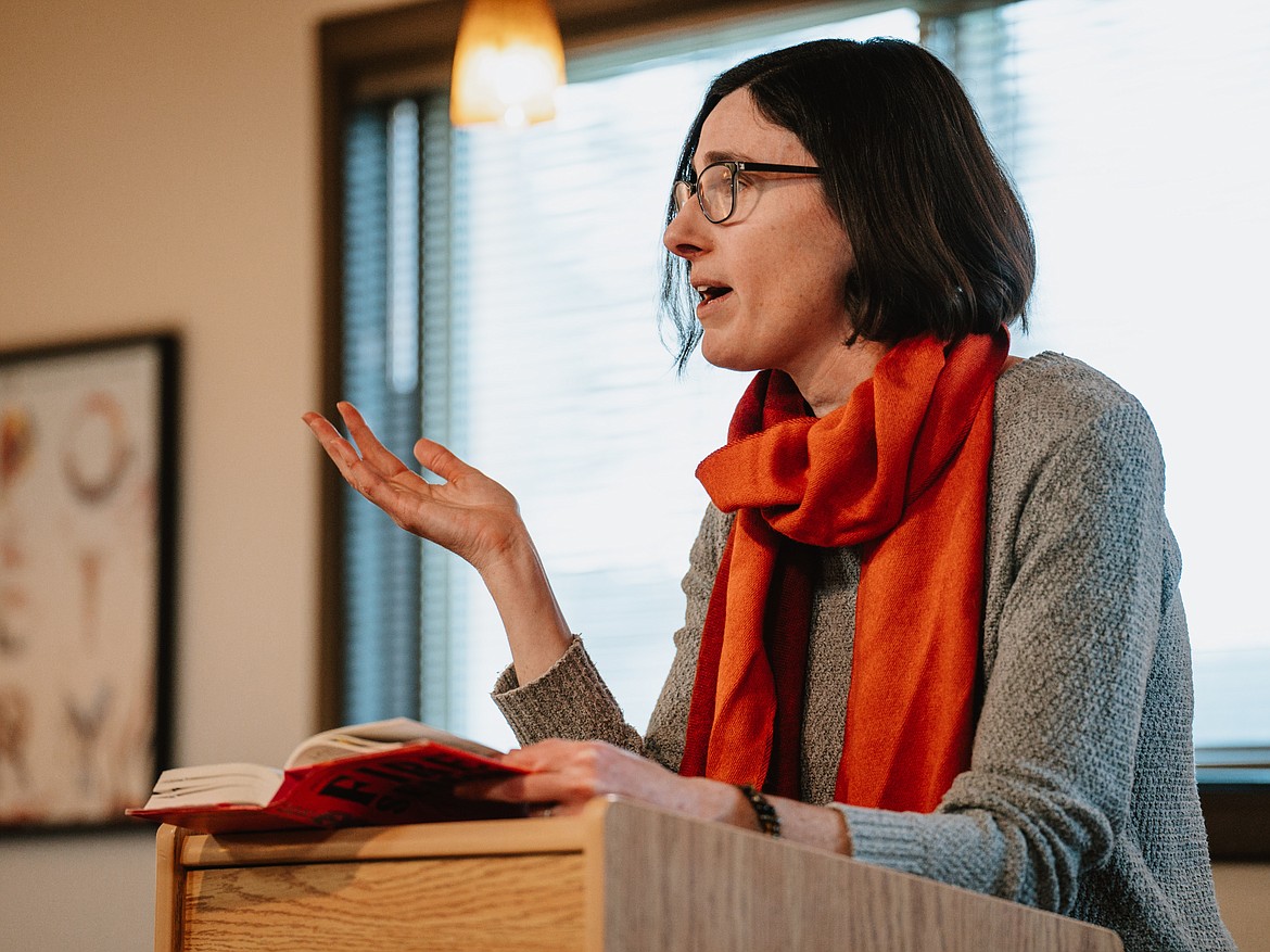 Spokane author Leyna Krow reads from her book “Fire Season” on Tuesday, Feb. 7 at the Writing Center in the Lee Hall Annex on NIC’s main campus in Coeur d’Alene.