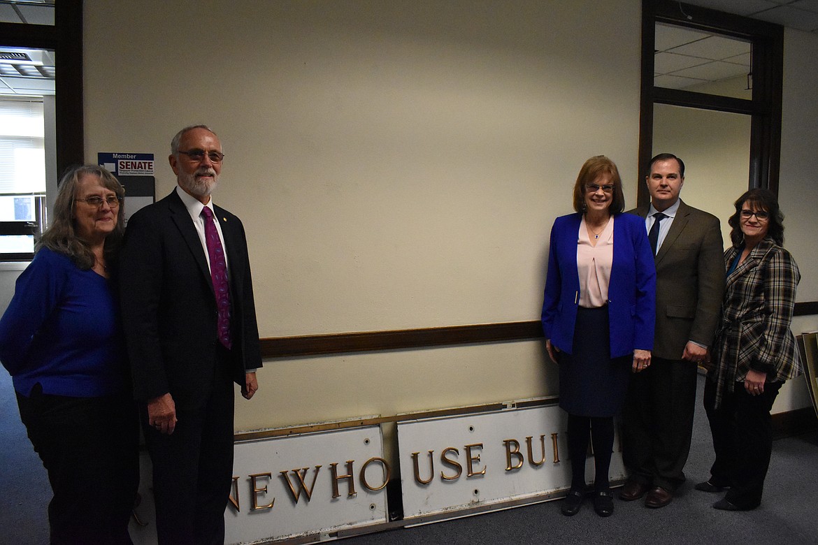 From left to right Dorothy Hibbard (Newhouse), Congressman Dan Newhouse, Senator Judy Warnick (R-Moses Lake), Senator John Braun (R-Centralia) and Sarah Bannister, Secretary of the Washington State Senate.