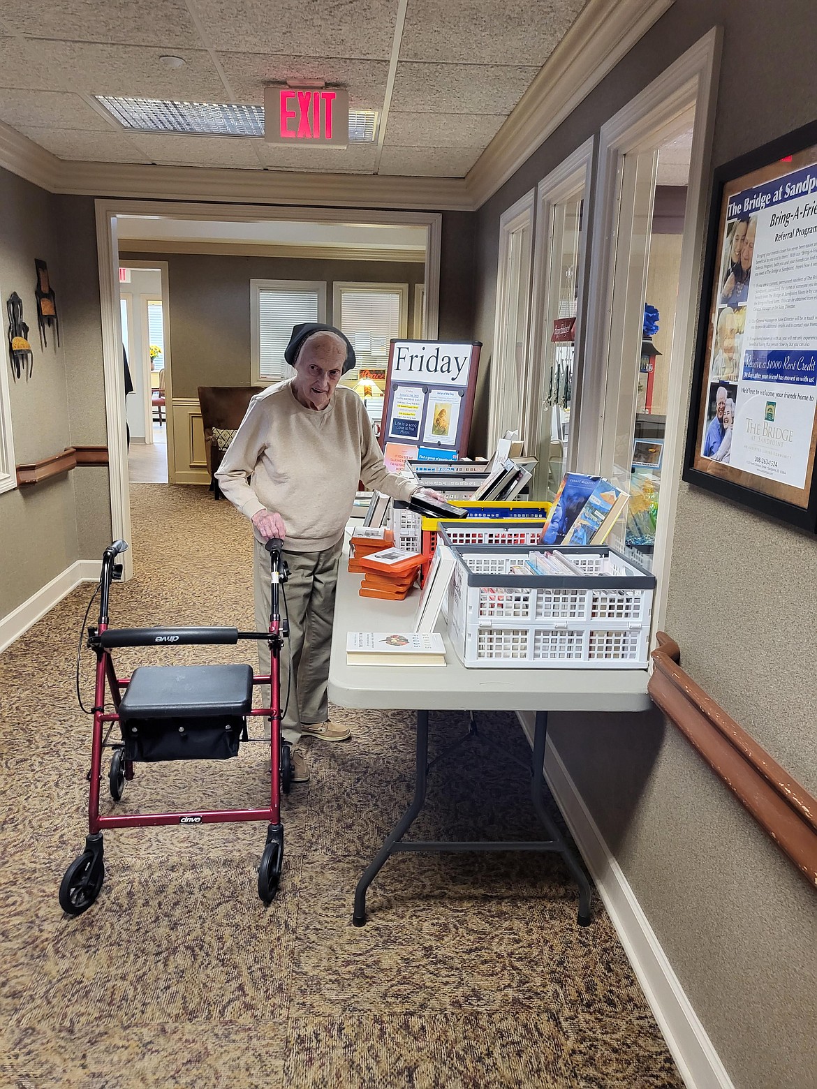 A resident checks out books available as part of the East Bonner County Library District's outreach program.
