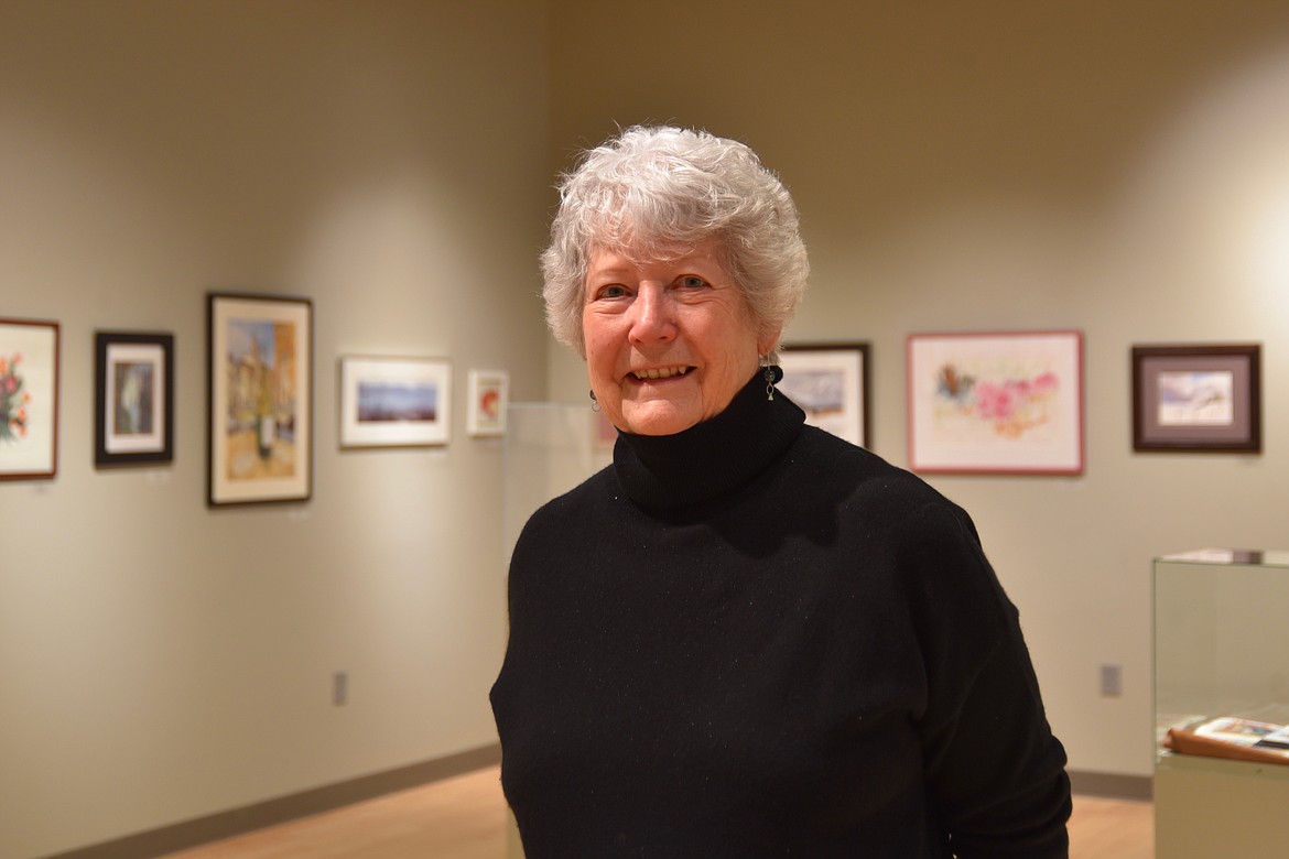 Flathead Valley Community College art instructor Karen Leigh has been teaching art for 50 years. She began by teaching a summer watercolor class at Flathead Valley Community College in 1973. An exhibit at the Wanda Hollensteiner Art  Gallery inside the Wachholz College Center on campus honors her work. (Heidi Desch/Daily Inter Lake)