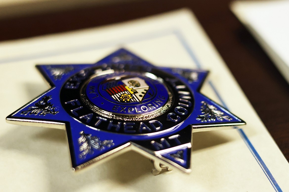 The badge worn by members of the new Flathead County Sheriff's Explorer program. (Jeremy Weber/Daily Inter Lake)