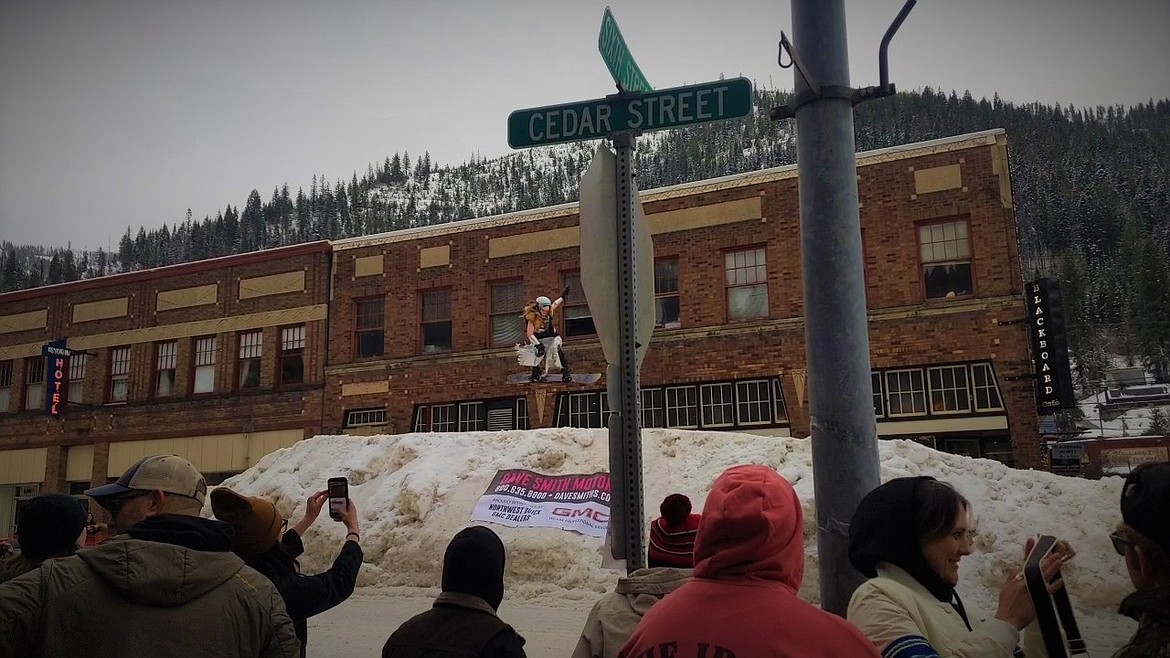 Siobhan Curet, snowboarding finalist in the women's divison at the 2023 SkiJor final competition.