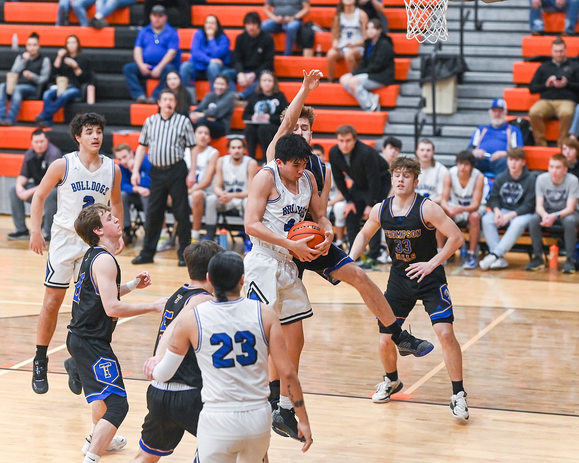 Mission downed Thompson Falls 56-48 in the Western 7B District Tournament Third-Place Game last Saturday in Eureka. (Christa Umphrey photo)