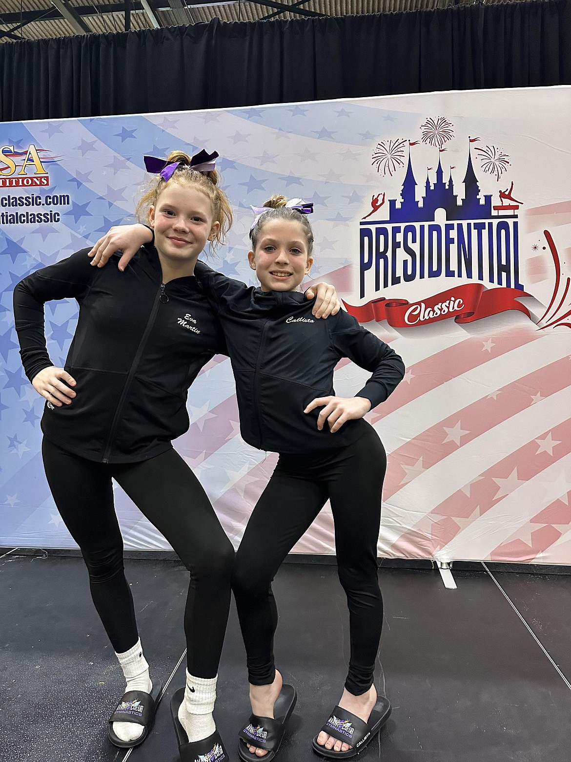 Courtesy photo
Avant Coeur Gymnastics Level 7s at the Presidential Classic in Kissimmee, Fla.: 
Eva Martin, left, and Callista Petticolas.