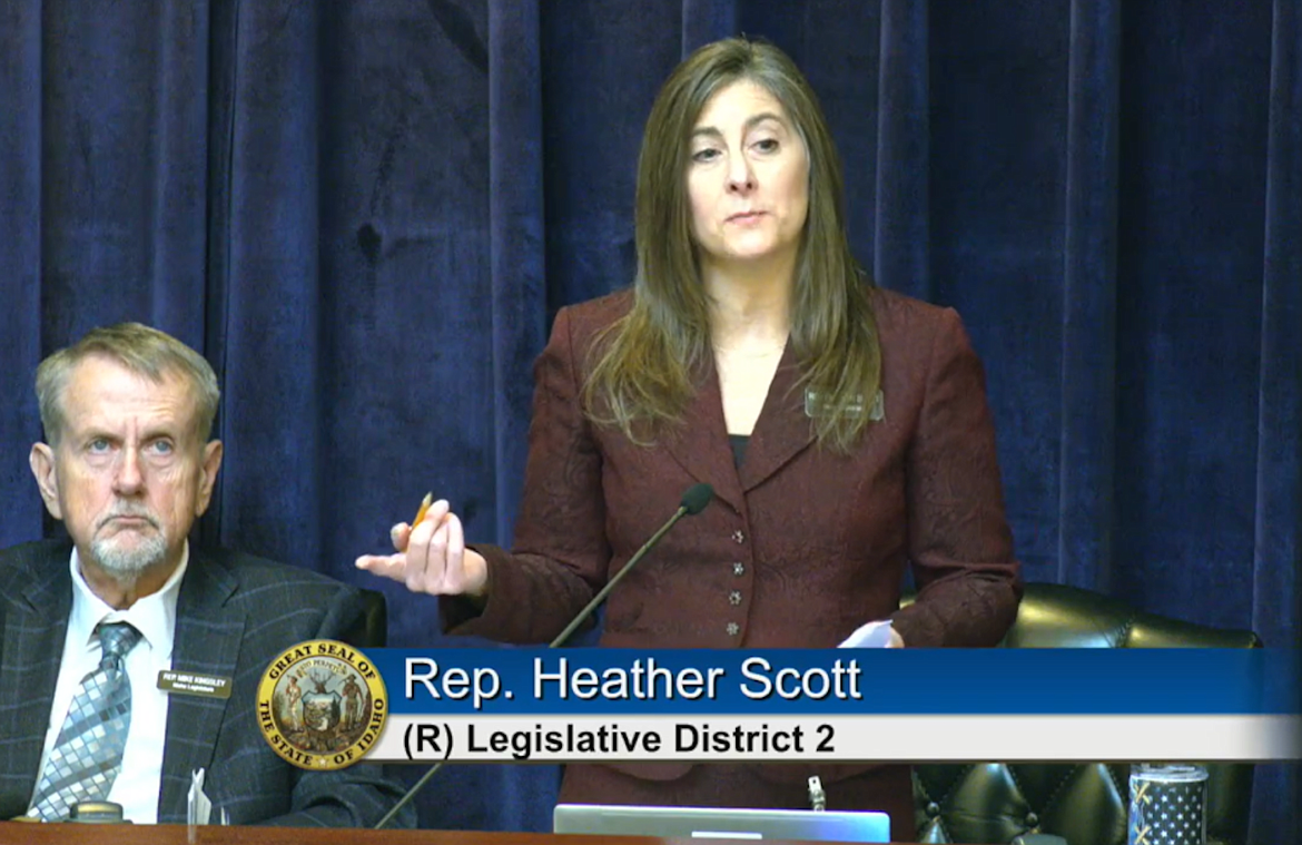 Idaho Rep. Heather Scott, R-Blanchard, sponsored a bill that criminalizes false reports of child abuse and neglect.