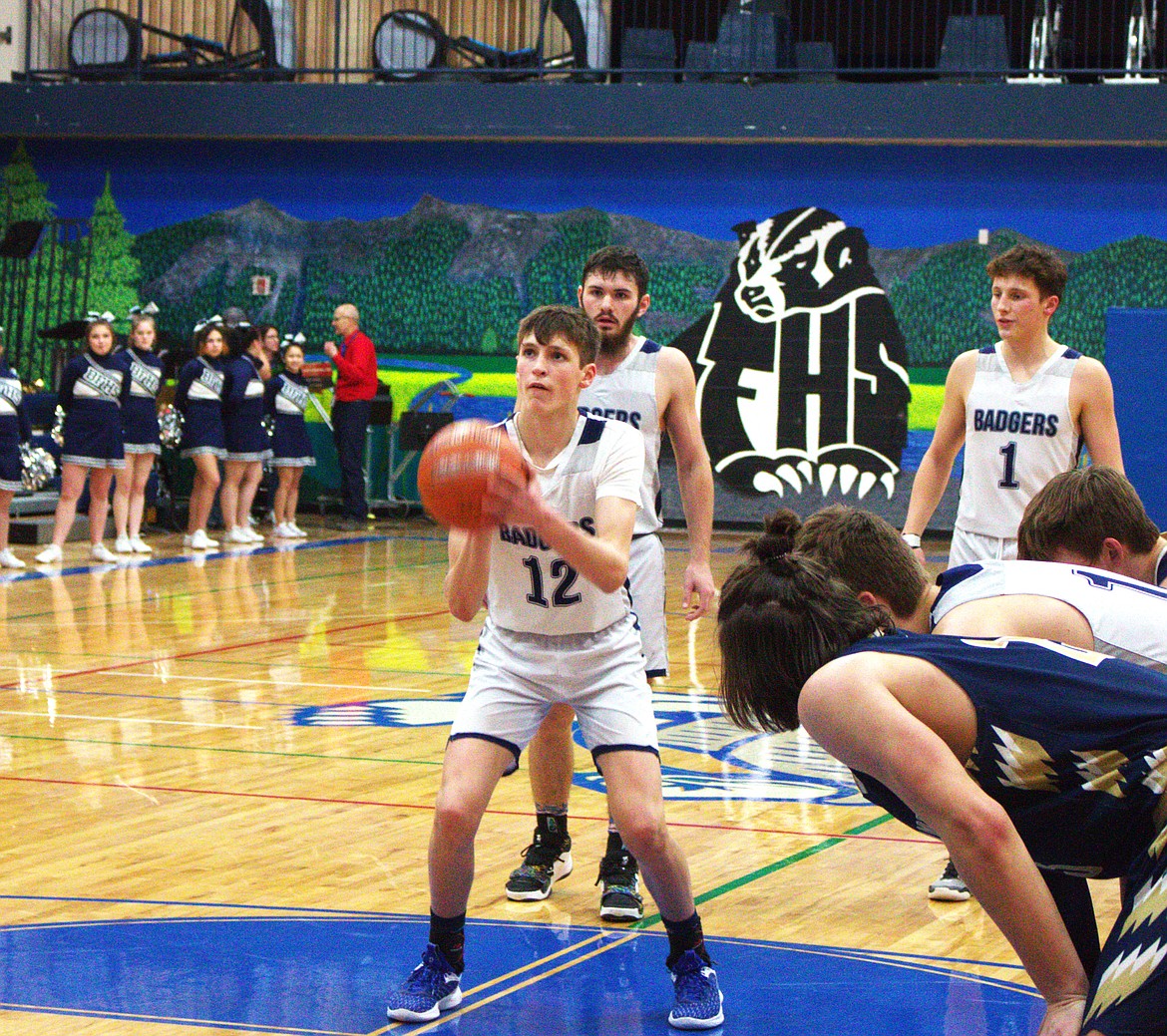 Asher Williams at free throw line at the 3A IML Districts Game 2.