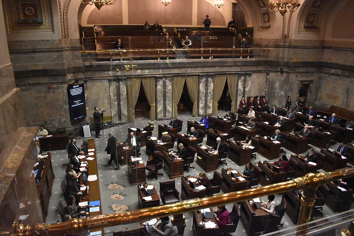 The Washington State Senate at work during the 2023 legislative session.