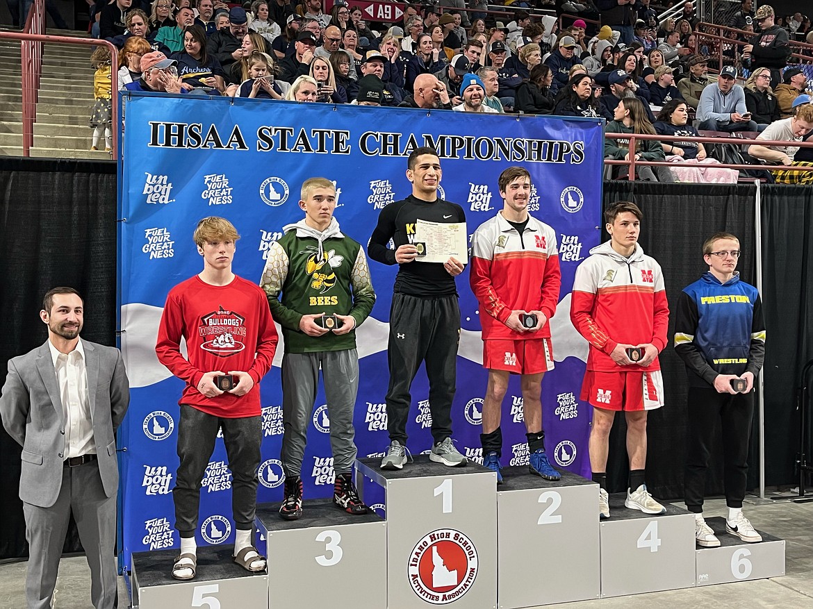 Shane Sherrill is pictured at Saturday's medal ceremony.