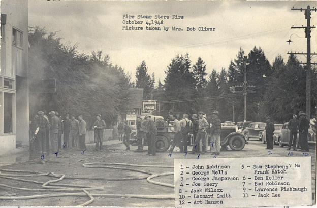 Bigfork fire department responding to a call in 1948. (Credit – Bigfork Volunteer Fire Department)