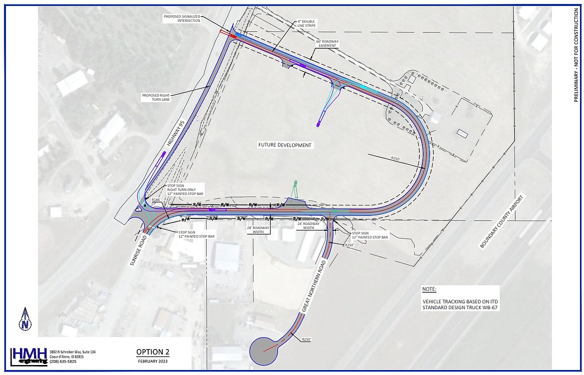 Sunrise road project option 2 with vehicle tracking.