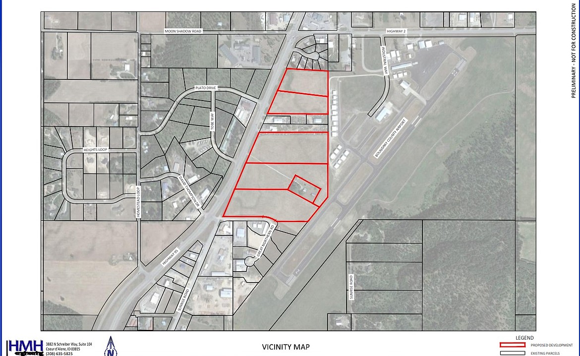 Sunrise road project vicinity map.