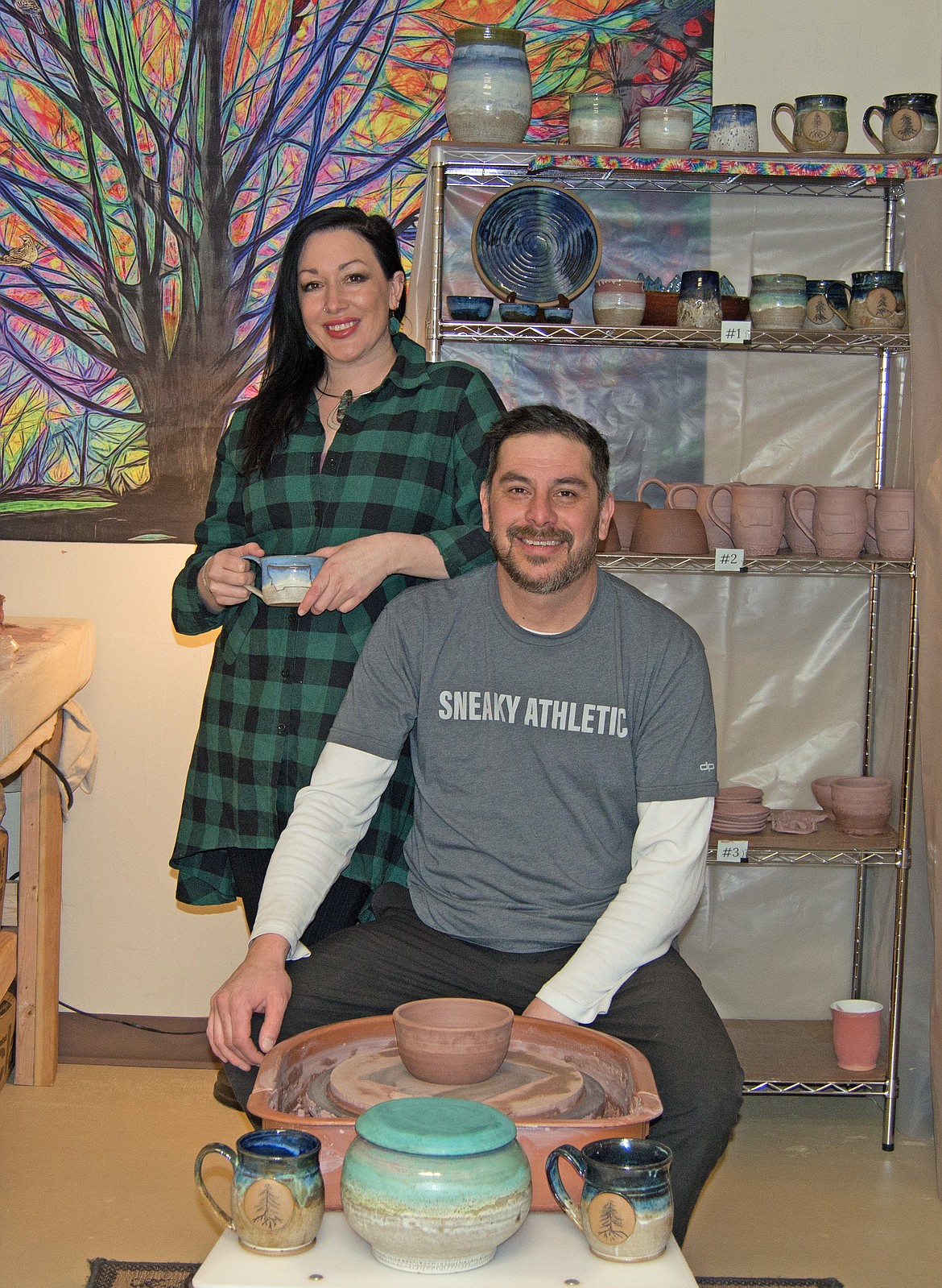 Nicky Shepard and Carleton Gritts at Ponderosa Pottery in Kalispell. (Courtesy photo)