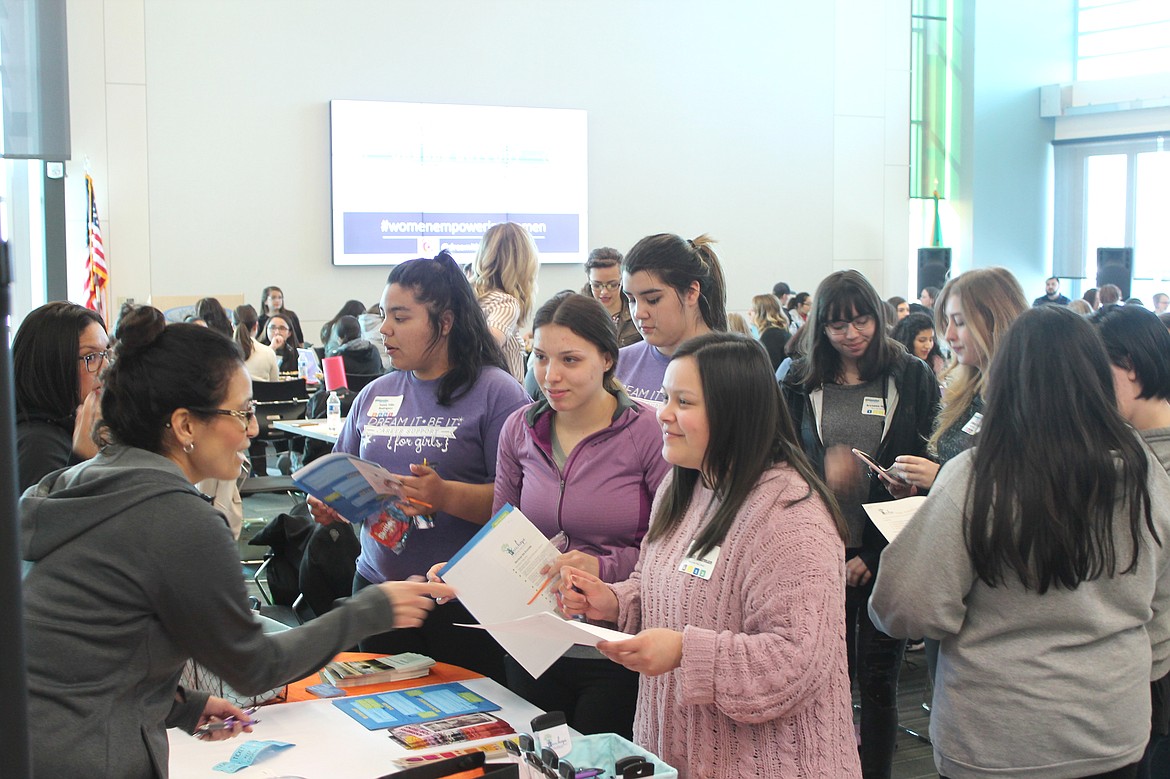 Secondary school girls gather for information and encouragement at a past Dream It, Be It event. This year's event is March 11 at the Columbia Basin Technical Skills Center in Moses Lake.