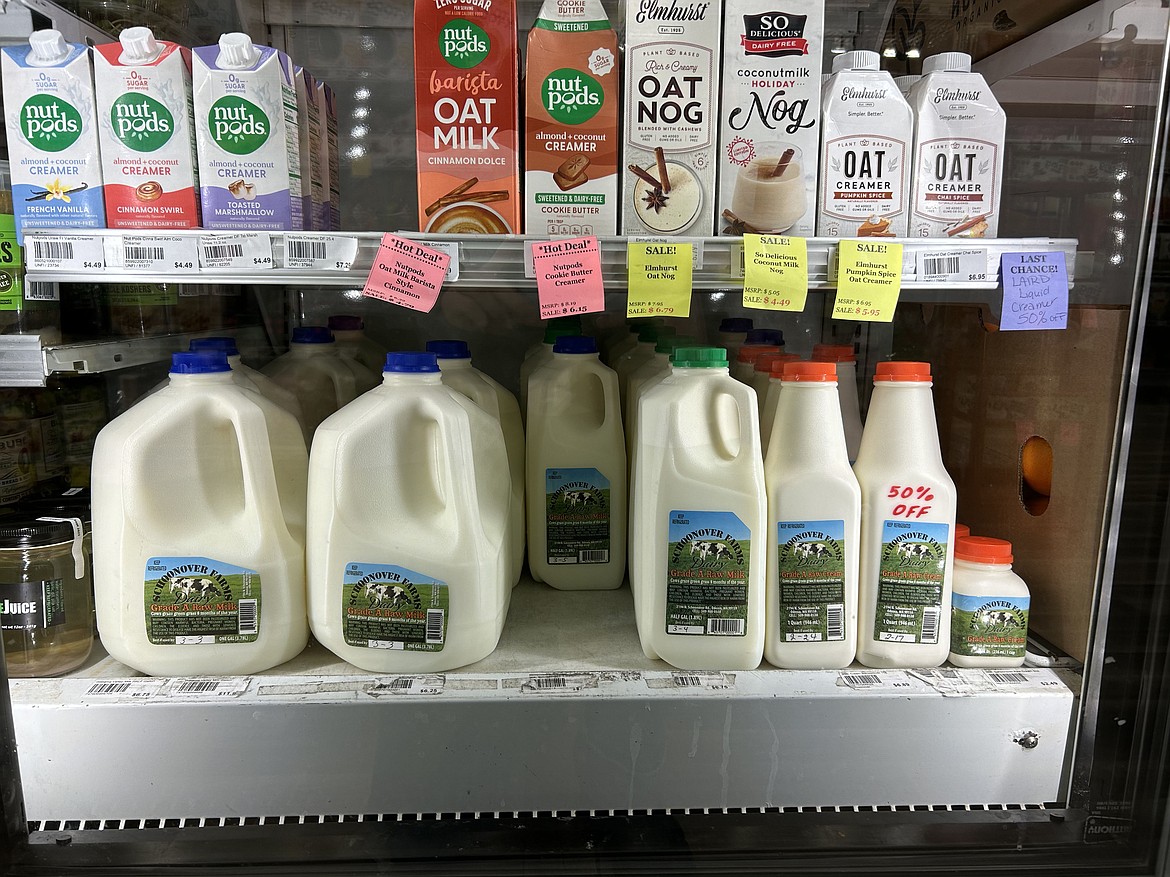Raw milk offered at Settler's Natural Market comes from regional farms here in Washington state. The store works to source products locally whenever possible.