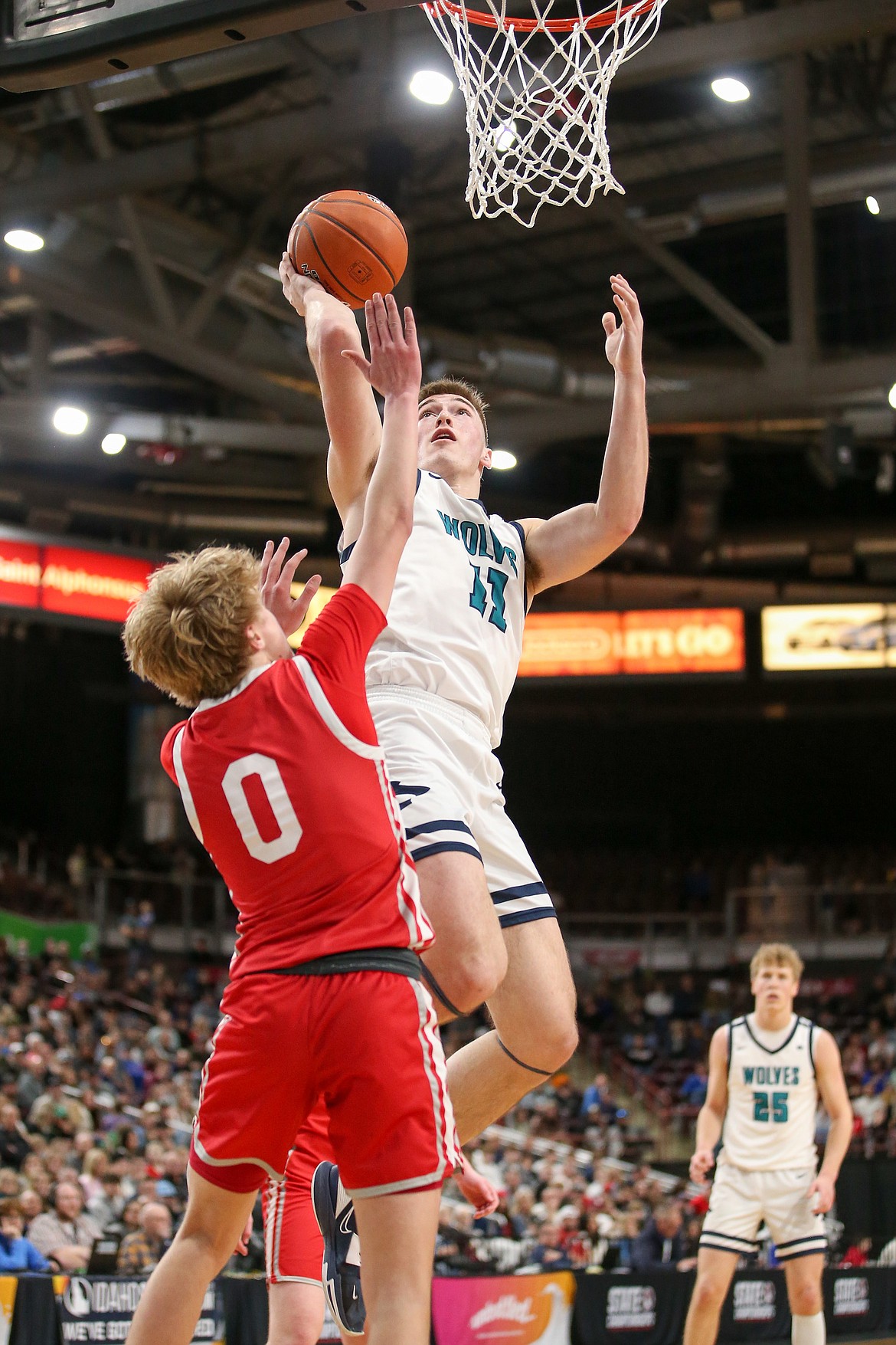 JASON DUCHOW PHOTOGRAPHY
Lake City senior forward Zach Johnson puts up a shot during Friday's state 5A semifinal game against Madison at the Ford Idaho Center in Nampa.
