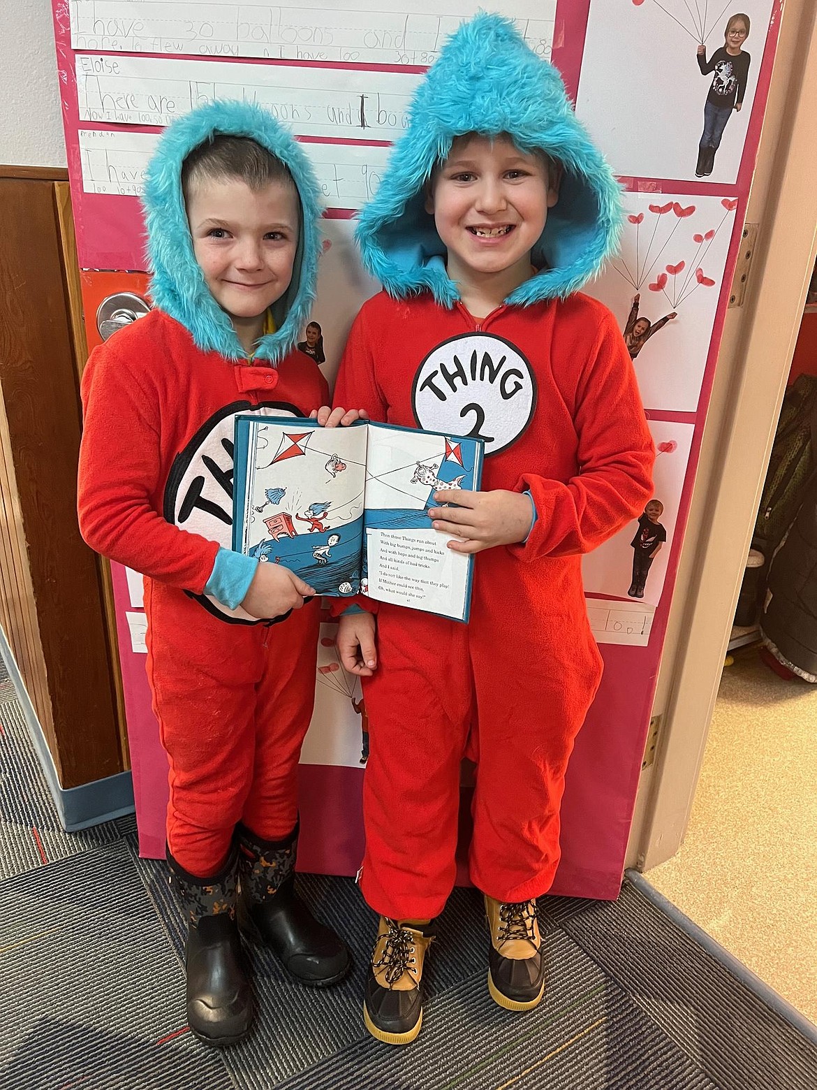 First-graders Vance Zeretzke and Gus Dulaney.