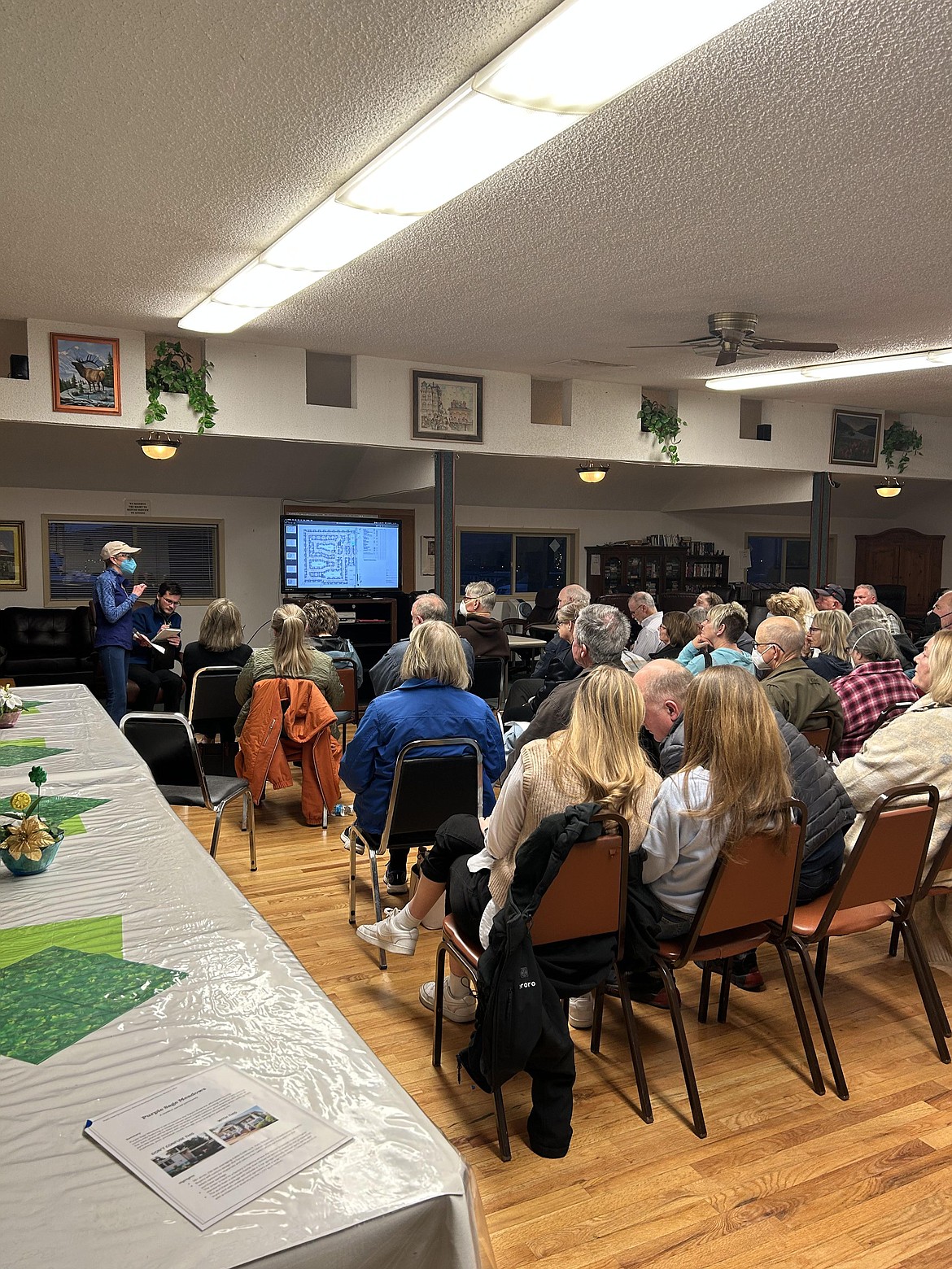 About 50 people turned out to a public hearing at the Soap Lake Community and Senior Center regarding a 236-lot manufactured home condominium development.