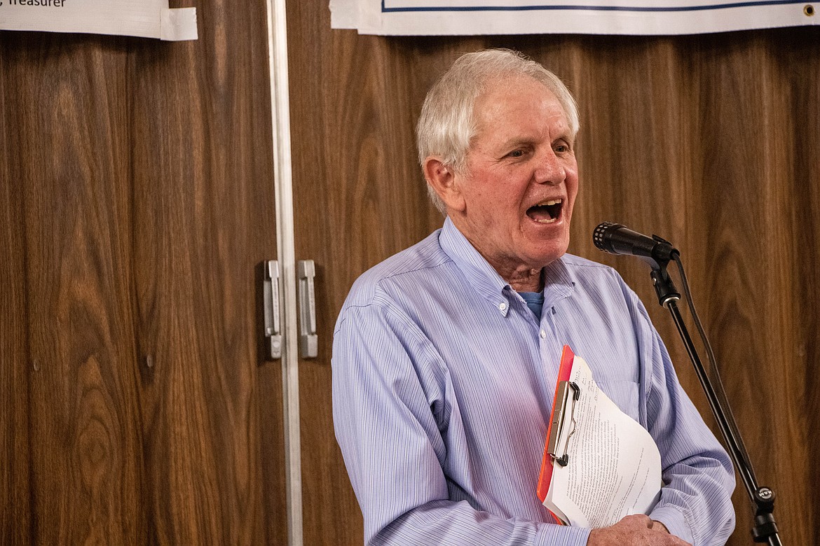 Rep. Dave Fern, D-Whitefish, speaks during a public meeting at the Whitefish Community Center on March 6, 2023. (Kate Heston/Daily Inter Lake)