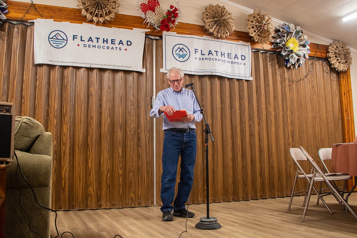 Rep. Dave Fern, D-Whitefish, speaks during a public meeting at the Whitefish Community Center on March 6, 2023. (Kate Heston/Daily Inter Lake)