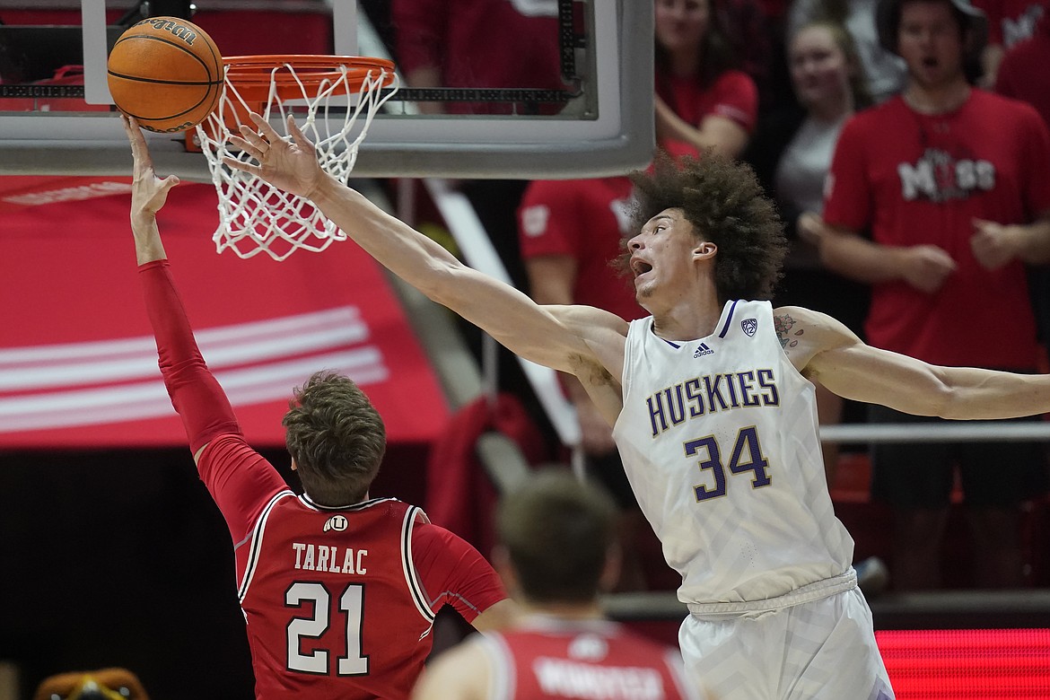UW center Braxton Meah, right, leads the Huskies in blocks per game with 1.7. The last time the Huskies played Colorado, Meah grabbed a season-high 12 rebounds.