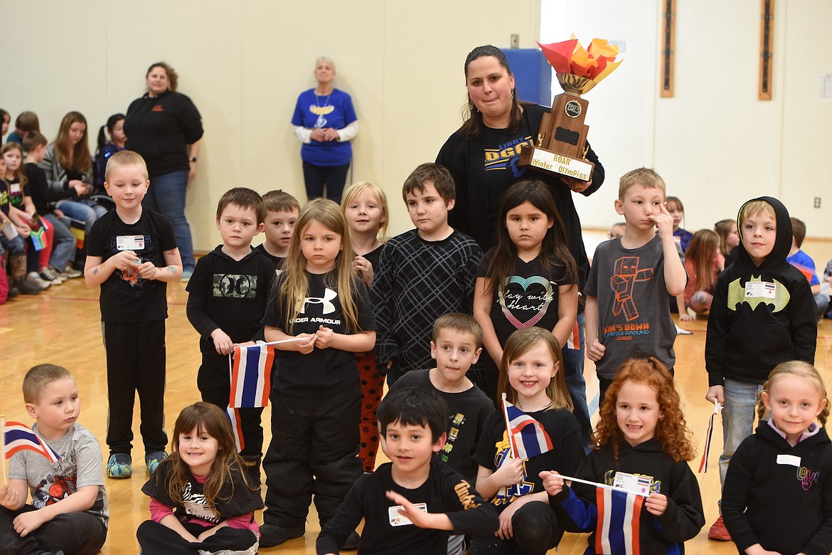 Libby Elementary School held its ROAR Olympics Friday, March 3, and Erin Grotjohn’s class won it after a three-way tie forced a ping pong toss. ROAR stands for Respect, Organization, Attitude and Responsibility. According to Assistant Principal Tom Gallagher, the ROAR Olympics is geared to foster better behavior and attendance to participate in the minute to win it games. During the month of February, each Friday students participate in games that are geared to increase attendance and good behavior for participation. The four games are a balloon toss, ping pong toss, hula hop and cup stacking. (Scott Shindledecker/The Western News)