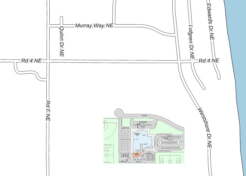 The as-yet-unnamed new Moses Lake School District elementary school will be located on Westshore Drive in Mae Valley.