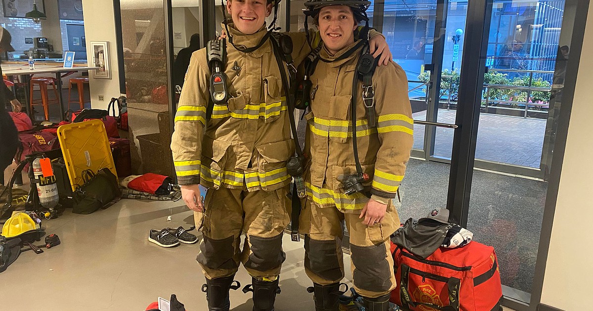 1,356 steps: Lapinski brothers take on firefighter challenge | Valley ...